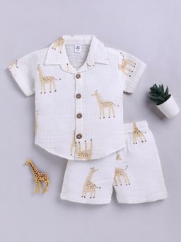 Clt.s - White Cotton Shirt with Shorts
