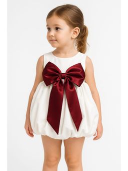 Foreverkidz - Ivory Glow Balloon Knee Length Dress