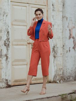 BETRUE - Berry Blazer And Culottes (Set of 2)