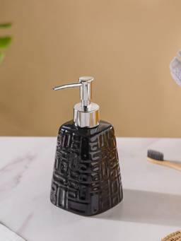 Nestasia - Pyramid Shaped Textured Glossy Finish Dispenser Bottle for Bathroom, 150ml