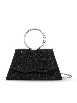 Lino Perros - Texas Sia Black Clutch with Detachable Strap