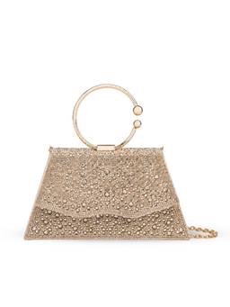 Lino Perros - Texas Sia Gold Clutch with Detachable Strap