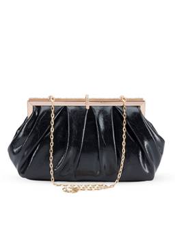 Lino Perros - Texas Gwen Black Clutch with Detachable Strap