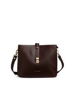 Lino Perros - Ella Verve Coffee Shoulder Bag with Detachable Strap