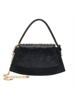 Lino Perros - Texas Grace Black Shoulder Bag with Detachable Strap