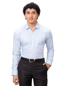 Park Avenue - Slim Fit Stripe Light Blue Shirt