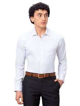 Park Avenue - Slim Fit Printed White Shirt
