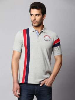 Beverly Hills Polo Club - Vintage Racing Stripe Polo Grey