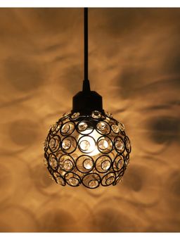 Homesake - Matt Black Ceiling Lamp Dual Crystal Globe