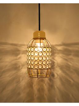 Homesake - Golden Crystal Ceiling Lamp,Half Capsule