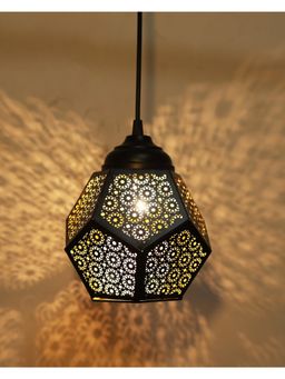 Homesake - Metal Pendant Light, Do Decahedron Black