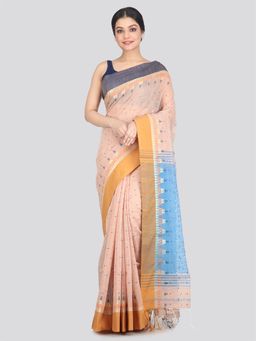 PinkLoom - Women's Cotton Silk Saree With Unstitched Blouse Piece