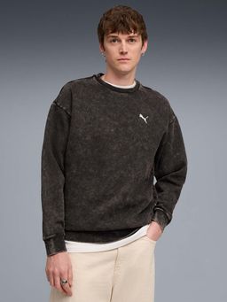 Puma - Essentials Elevated Men's Washed Crew Black Sweatshirt