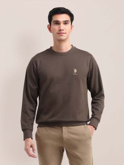 U.S. POLO ASSN. - Men Brown Cotton Sweatshirt