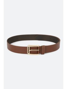 Louis Philippe - Men Brown Solid Genuine Leather Casual Belt