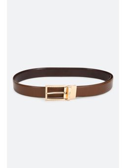 Louis Philippe - Men Brown Solid Genuine Leather Formal Belt