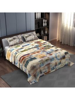 Synergized Cotton - Bedsheet With 2 Pillow Covers Blue Forest Scape-N8
