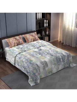 Synergized Cotton - Bedsheet With 2 Pillow Covers Green Botanical Layer-N10