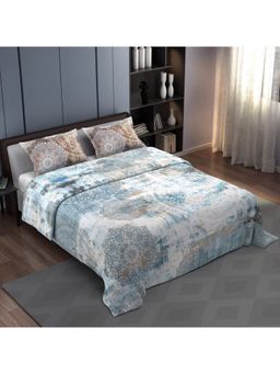 Synergized Cotton - Bedsheet With 2 Pillow Covers Blue Mandala Flow-N13
