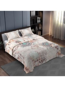 Synergized Cotton - Bedsheet With 2 Pillow Covers Calm Peach Bloom-N19