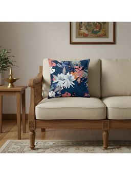 CASA INDIA - Jungle Night Bloom Cushion Cover (16x16 Inches)