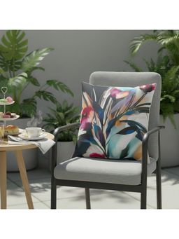 CASA INDIA - Painted Flora Cushion Cover (16x16 Inches)