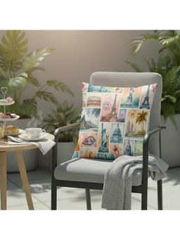 CASA INDIA - Postcards From Paradise Cushion Cover (16x16 Inches)