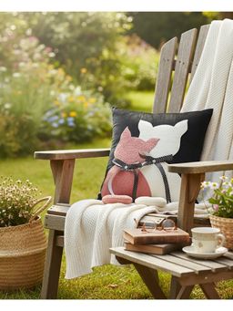 CASA INDIA - Meo Patch Cushion Cover (16x16 Inches)