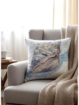 CASA INDIA - Seacell Cotton Digital Print Cushion Cover (16x16 Inches)