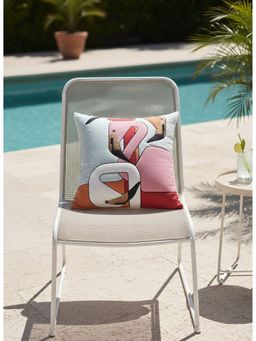 CASA INDIA - Playful Flemingo Cushion Cover (16x16 Inches)