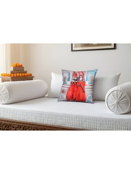 CASA INDIA - Katputli Charms Cushion Cover (16x16 Inches)