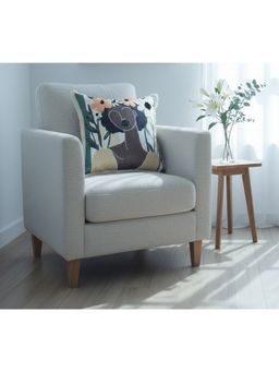 CASA INDIA - Floral Lady Cushion Cover (16x16 Inches)