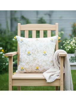 CASA INDIA - Marigold Mist Natural Dye Cushion Cover (16x16 Inches)