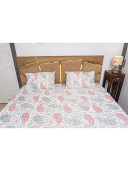 Videksha Home & Lifestyle - Alpana Bahar Collection Jumbo King Size Bedsheet Set With 2 Pillow Covers