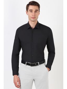 Peter England - Men Black Regular Formal Shirt