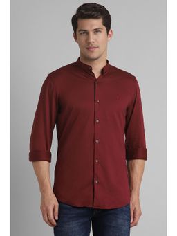 Simon Carter - Maroon Casual Solid Shirt