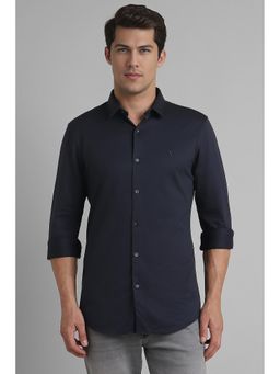 Simon Carter - Navy Blue Casual Solid Shirt