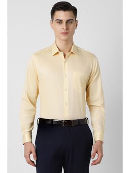 Van Heusen - Men Yellow Regular Printed Full Sleeves Formal Shirt