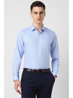 Van Heusen - Men Blue Regular Fit Printed Full Sleeves Formal Shirt