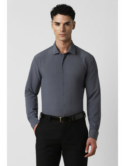 Van Heusen - Men Grey Slim Fit Printed Full Sleeves Formal Shirt