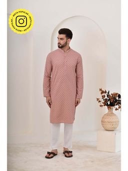 House of Chikankari - Chikankari Cotton Straight Men's Kurta