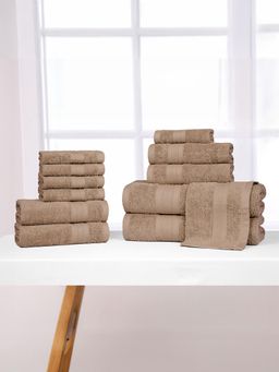 MYTRIDENT - 2B4H6W Acron Cotton Soft Comfort Air Rich Towels (Pack of 12) (L)