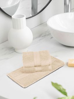 MYTRIDENT - Nectarsoft Wash Chiffon Beige Face Towels (Pack of 3) (S)