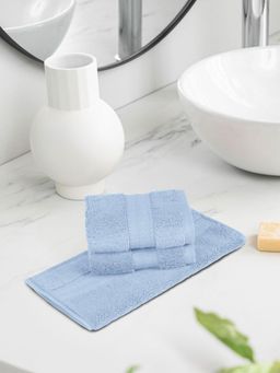 MYTRIDENT - Nectarsoft Wash Grace Blue Face Towels (Pack of 3) (S)