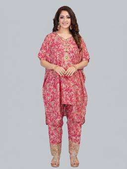 SANAA - Women Pink Printed Pure Viscose Jugni Co-Ord Set