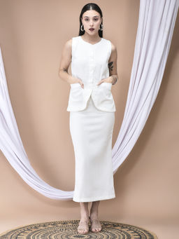 Fnocks - White Women Co-Ord Set