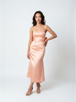 NIYARA INDIA - Frosted Rose Dress With Oversized Bow