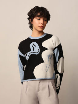 ONLY - Womens Multi-Color Boxy Sweater
