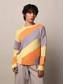 ONLY - Womens Multi-Color Regular Fit Sweater