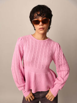 ONLY - Womens Pink Loose Fit Sweater